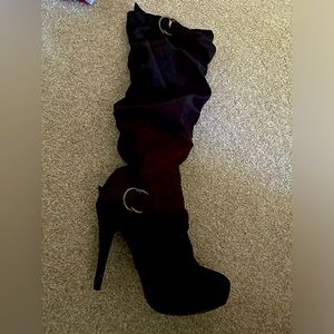 Women’s size 8 high heel suede boots
